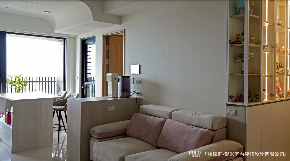 小坪數裝潢必看！台中室內設計案例：16坪白色系居家，用系統櫃與圓弧設計放大空間感-倪米室內裝修設計有限公司台中室內設計 - PULO裝潢平台