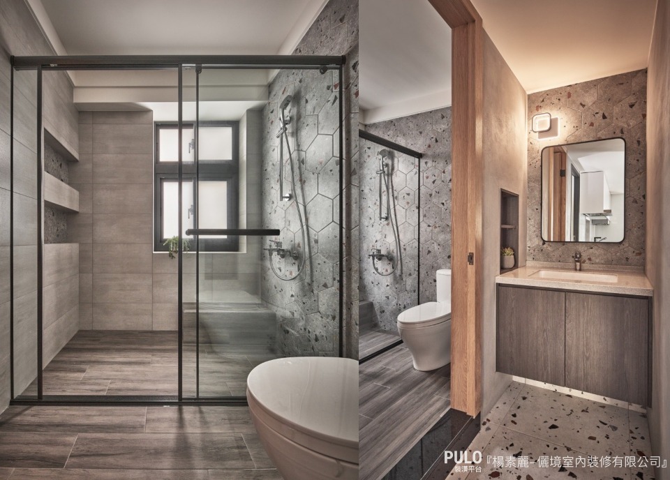 1 坪以下（半套衛浴 / 客浴）：這類小坪數浴室空間通常僅足夠配置「馬桶」與「洗手台」。重點在於門的開法，建議使用外推門或拉門，以免門片向內開啟時卡到馬桶。 儷境室內裝修有限公司廁所尺寸設計 - PULO裝潢平台