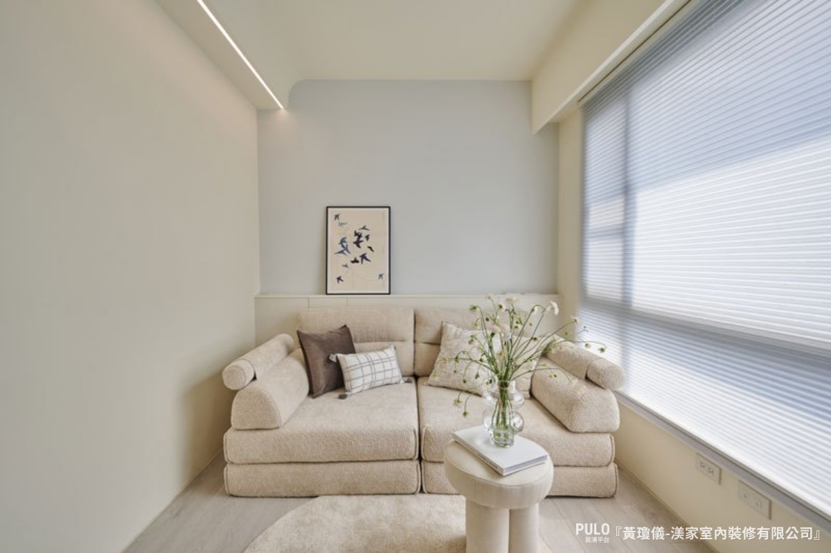 台中室內設計一：圓弧天花板＋環繞式燈光，空間更有層次感-渼家室內裝修有限公司台中室內設計作品 - PULO裝潢平台