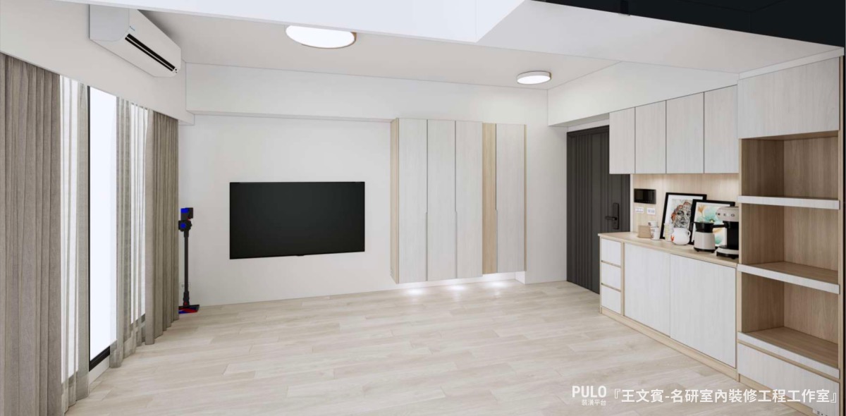 桃園系統櫃,名研室內裝修工程工作室系統櫃作品 - PULO裝潢平台 桃園系統櫃裝潢分享,3D模擬圖。名研室內裝修工程工作室系統櫃作品 - PULO裝潢平台
