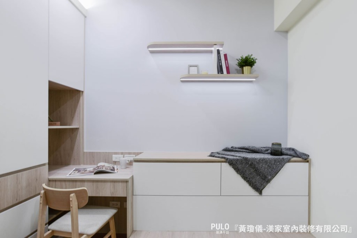 台中13坪小坪數，系統櫃收納打造清爽生活感-渼家室內裝修有限公司台中小坪數設計 - PULO裝潢平台