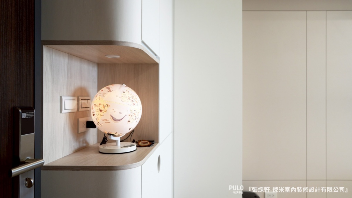 小坪數裝潢必看！台中室內設計案例：16坪白色系居家，用系統櫃與圓弧設計放大空間感-倪米室內裝修設計有限公司台中室內設計 - PULO裝潢平台