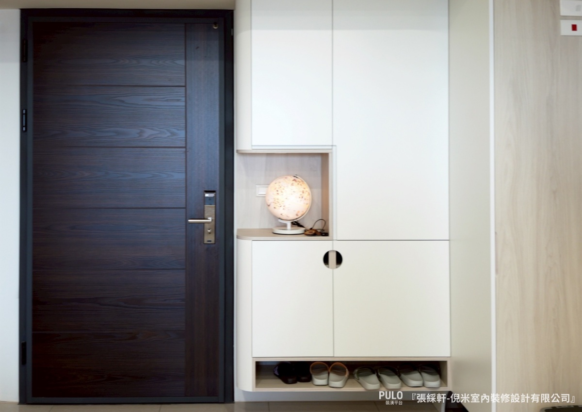 小坪數裝潢必看！台中室內設計案例：16坪白色系居家，用系統櫃與圓弧設計放大空間感-倪米室內裝修設計有限公司台中室內設計 - PULO裝潢平台