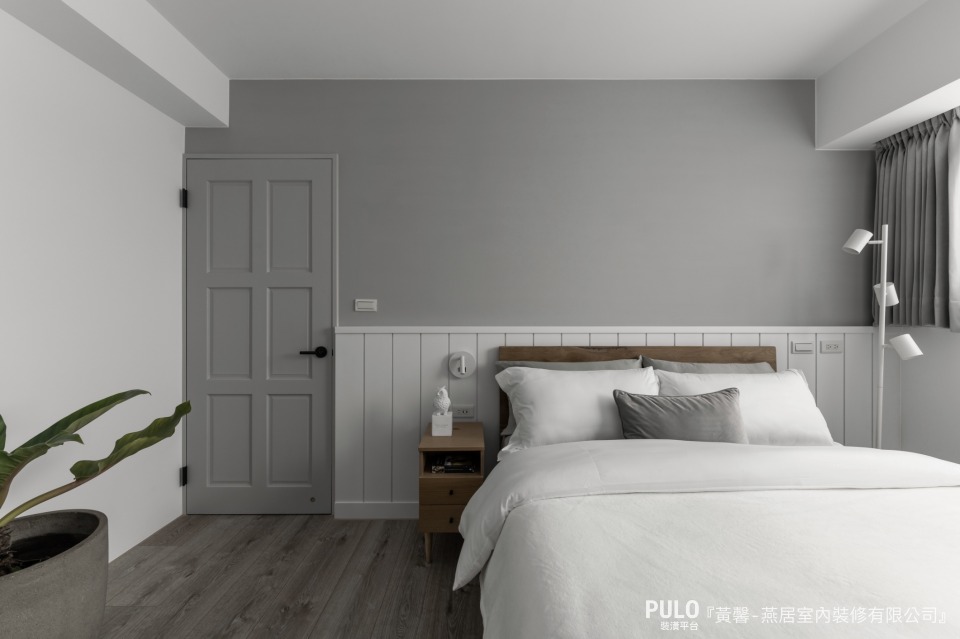 工業風臥室的牆壁可以保留原始的磚牆或使用灰色的水泥漆。燕居室內裝修有限公司房間設計 - PULO裝潢平台