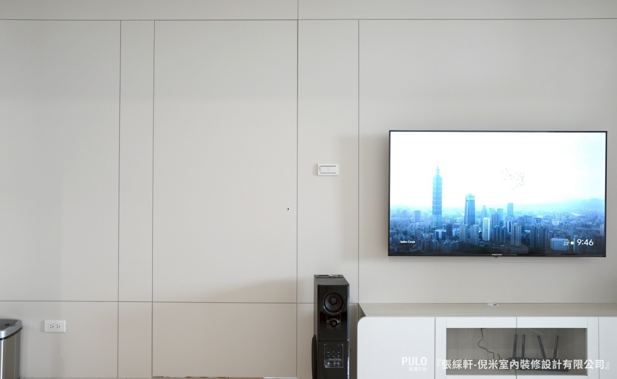 小坪數裝潢必看！台中室內設計案例：16坪白色系居家，用系統櫃與圓弧設計放大空間感-倪米室內裝修設計有限公司台中室內設計 - PULO裝潢平台