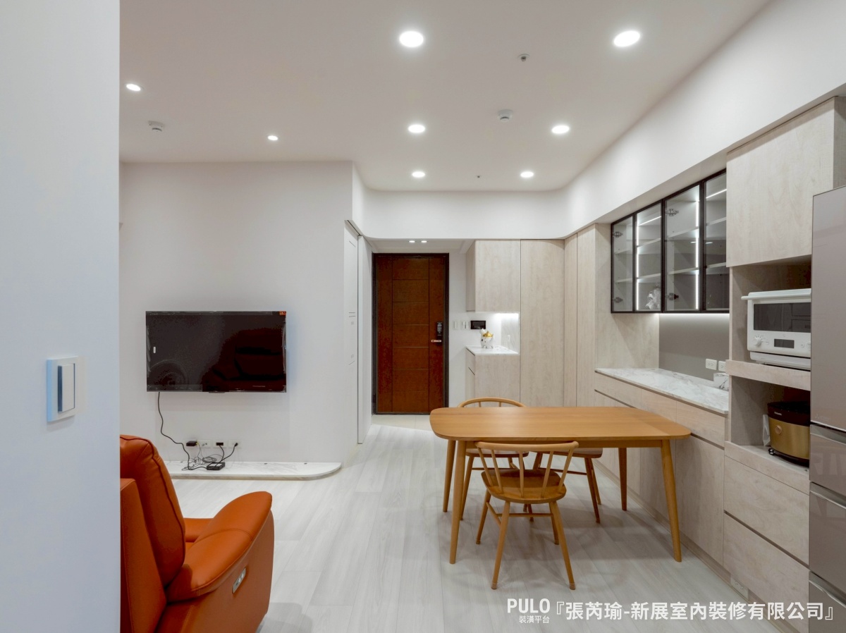 16坪新北板橋室內設計，弧形天花解決房間樑柱修飾！ - PULO裝潢平台