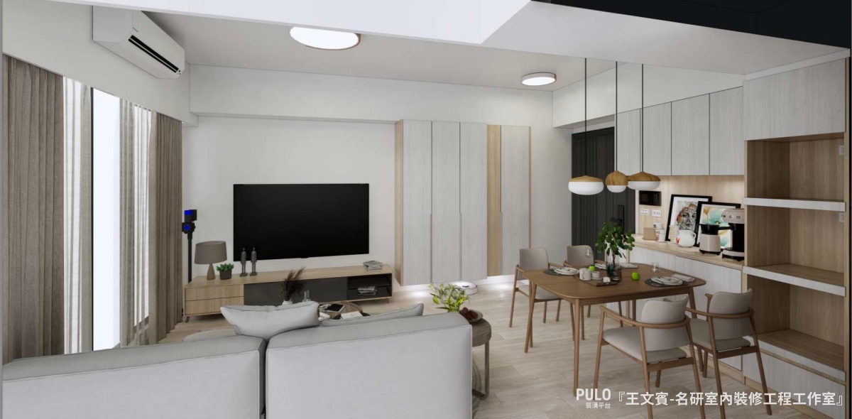 桃園系統櫃,名研室內裝修工程工作室系統櫃作品 - PULO裝潢平台 桃園系統櫃裝潢分享,3D模擬圖。名研室內裝修工程工作室系統櫃作品 - PULO裝潢平台
