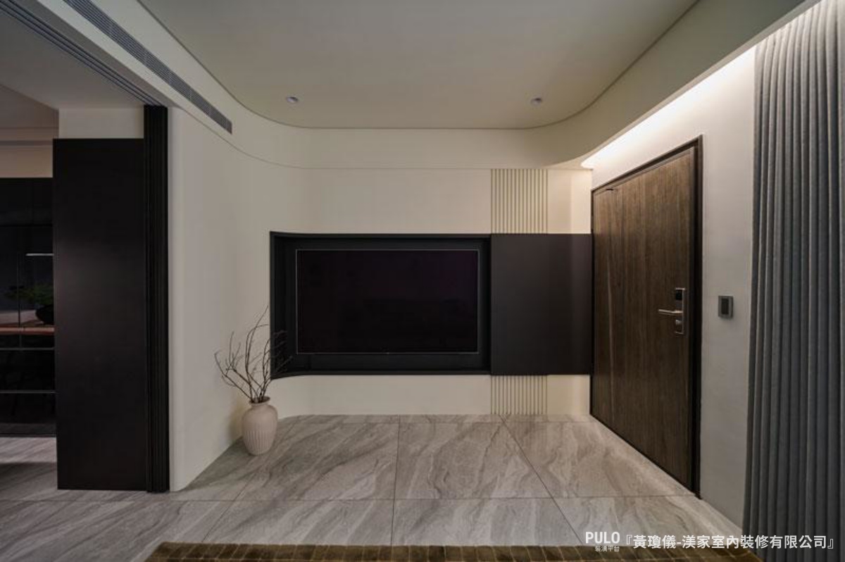 台中室內設計一：圓弧天花板＋環繞式燈光，空間更有層次感-渼家室內裝修有限公司台中室內設計作品 - PULO裝潢平台