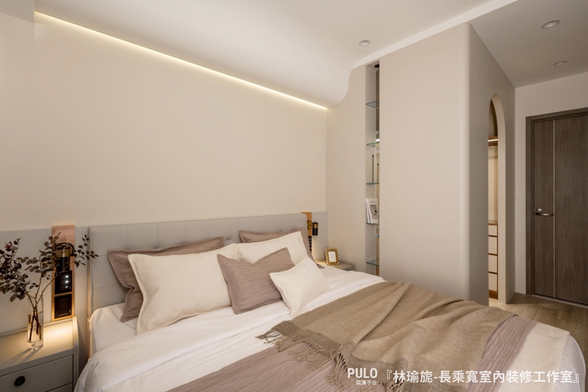 台中室內設計，13坪奶油小宅，用溫柔色系放大空間感-長乘寬室內裝修工作室台中小坪數設計 - PULO裝潢平台