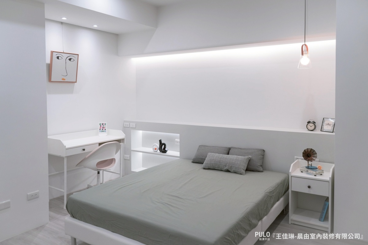 晨由室內裝修有限公司臥室裝潢作品 - PULO裝潢平台 床頭上有燈風水好嗎?90%的人都裝錯了!完整破解房間風水 - 晨由室內裝修有限公司臥室設計作品 - PULO裝潢平台