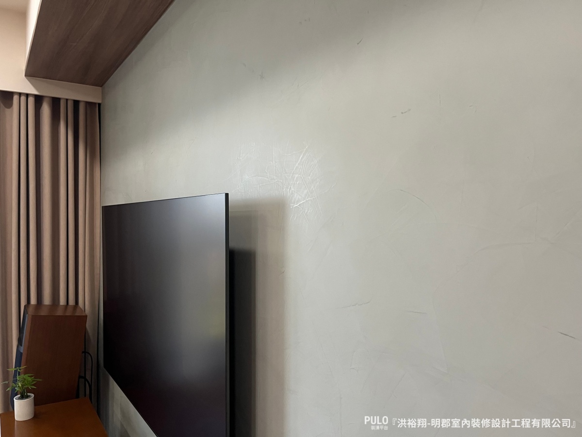 雲石漆電視牆設計-明郡室內裝修設計工程有限公司智能家居作品 - PULO裝潢平台