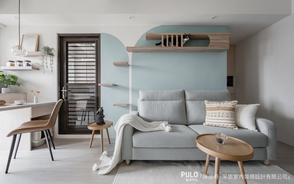 北歐風客廳裝潢的核心價值在於簡約、明亮和自然。采旎室內裝修設計有限公司作品 - PULO裝潢平台
